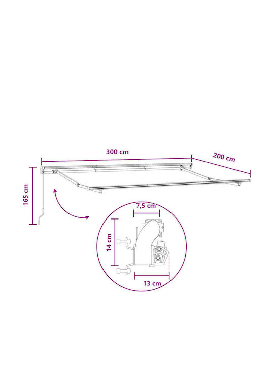 vidaXL Terrasse Zelt mit LEDs Braune 3x2m