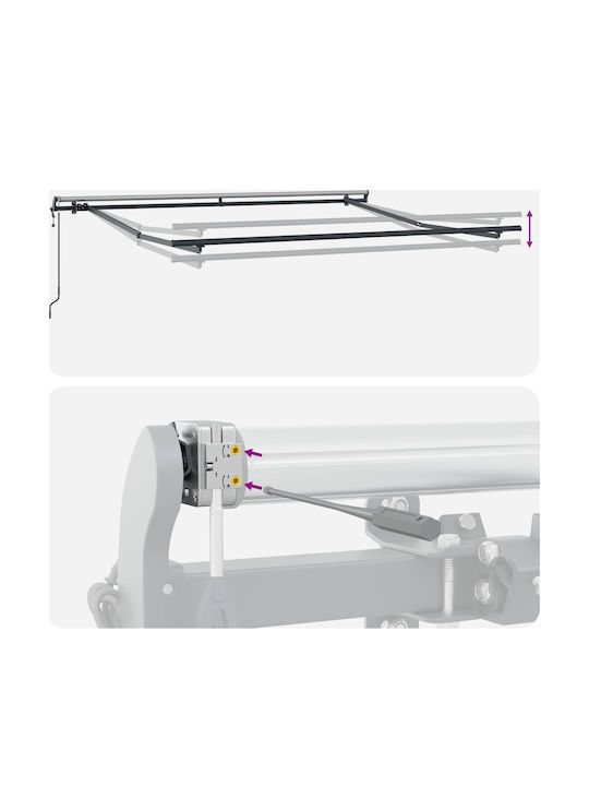 vidaXL Terrasse Markise mit LEDs Braune 3x2m