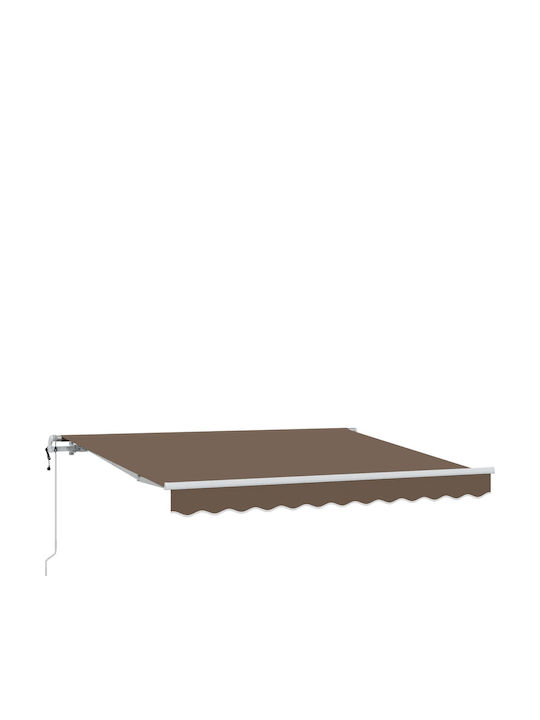 vidaXL Terrace Tent with LEDs Brown 3x2m