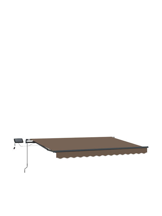 vidaXL Terrace Tent with LEDs Brown 3.5x2.5m