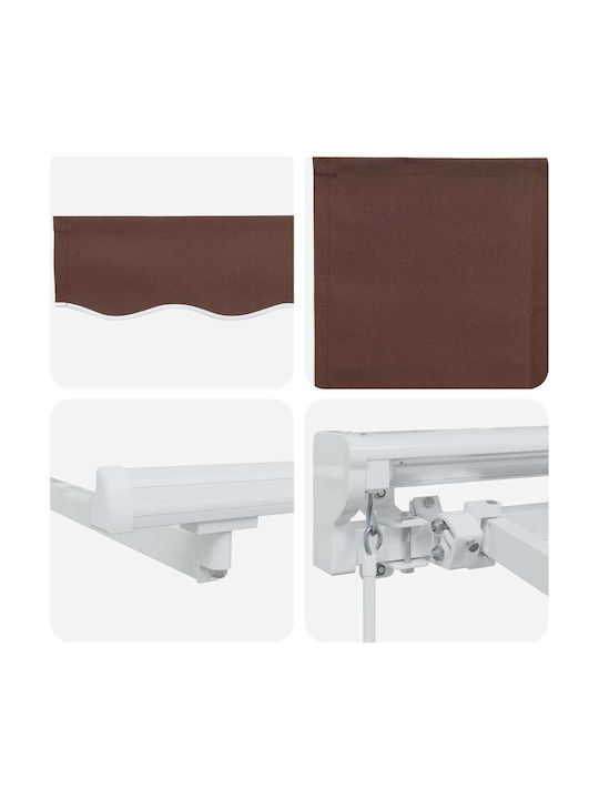 vidaXL Schelet De Copertină Terasă Cu LED 2.5x2m