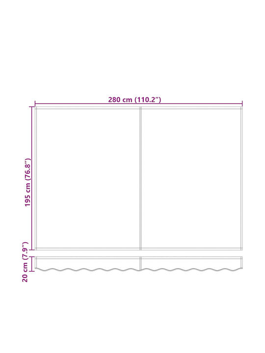 vidaXL Тента Тераса С LED 3x2м