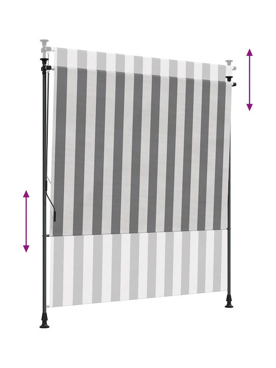 vidaXL Terrasse Zelt mit LEDs Grau 1.2x2.7m