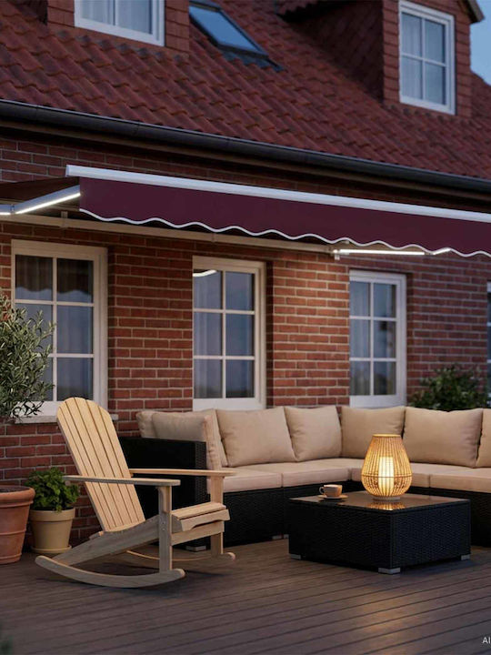 vidaXL Terrace Tent Burgundy 2.5x2m
