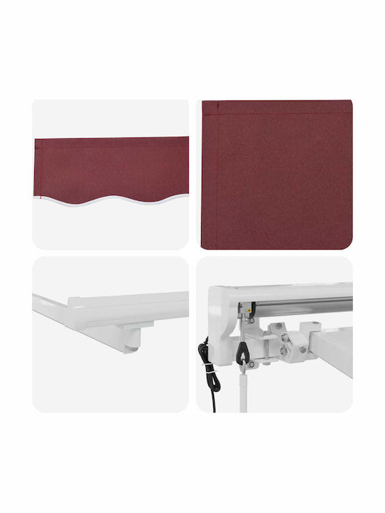 vidaXL Terrace Tent Burgundy 2.5x2m