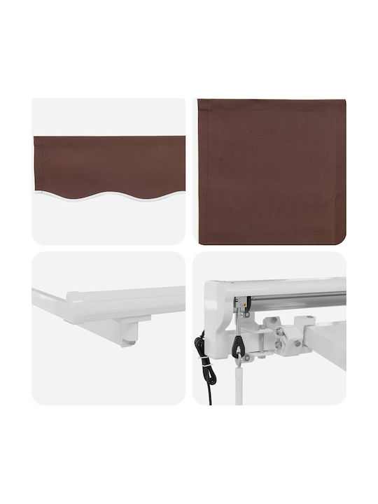 vidaXL Tenda-Rahmen Terrasse mit LEDs 2,5x2m