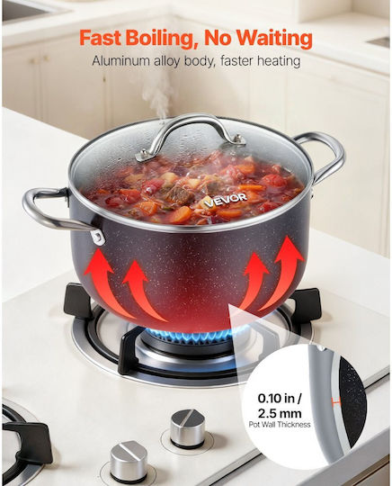 Vevor Deep Aluminum Stockpot 7.6L / 37cm
