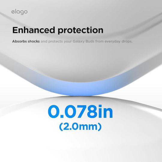 Elago AW5 Hang Silicone Case with Hook Light Grey for Samsung Galaxy Buds 4 / 4 Pro