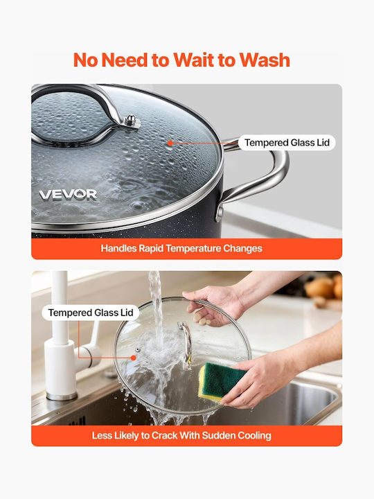 Vevor Stockpot Aluminum 5.7lt