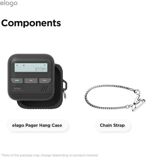 Elago Pager Hang Silicone Case with Hook in Black for Samsung Galaxy Buds 4 / 4 Pro