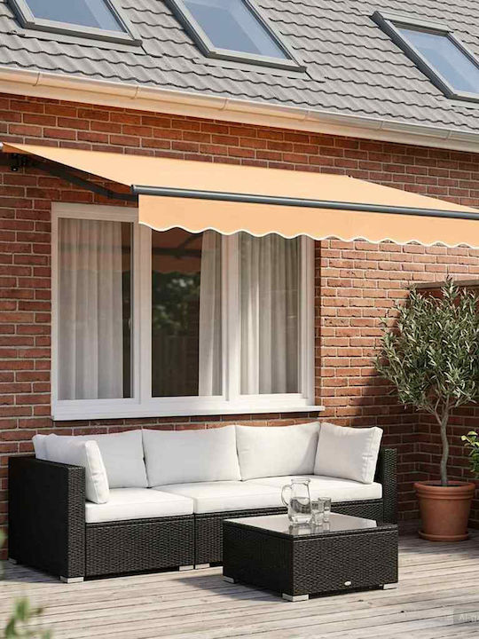 vidaXL Terrasse Markise mit LEDs Beiges 2.5x2m