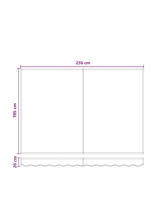 vidaXL Τέντα Βεράντας με Led Μπεζ 2.5x2m
