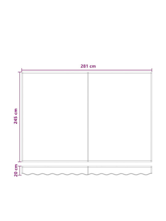 vidaXL Тента Тераса Бежова 3x2.5m