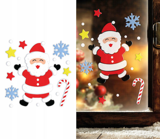 Ornament De Decorațiune Gel Fereastra Oglindă Sticlă Moș Crăciun Iarnă Ornament De Decorațiune Gel Fereastra Oglindă Sticlă Moș Crăciun Iarnă