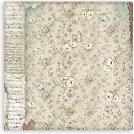 Scrapbooking Papers 10 Pieces 20.3×20.3cm Stamperia Symphony Backgrounds