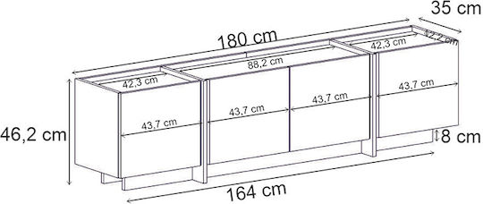 Stand TV Lowen Travertin M180xL35xH46.2cm