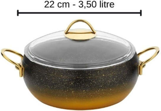 SteweHome Set De Oale Din Aluminiu Cu Acoperire Din Piatră 6 Vase