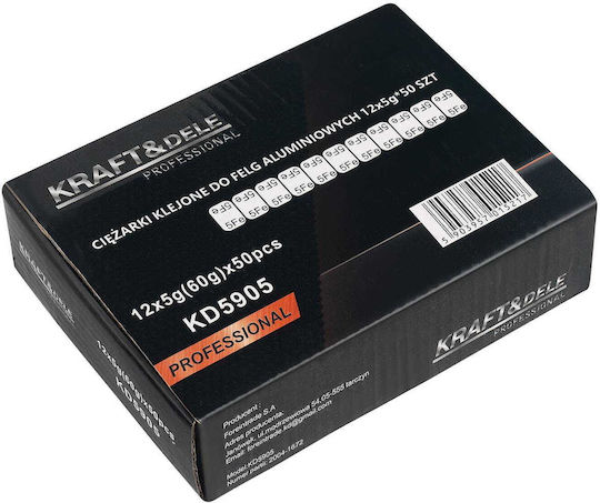 Greutăți Adezive Pentru Roți Jante Din Aluminiu 12x5g 50 Bucăți Kd5905