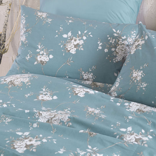 Rythmos Diva Linie Σετ Σεντόνια Μονά με Λάστιχο 105x205+25εκ. Μπλε (3τμχ)