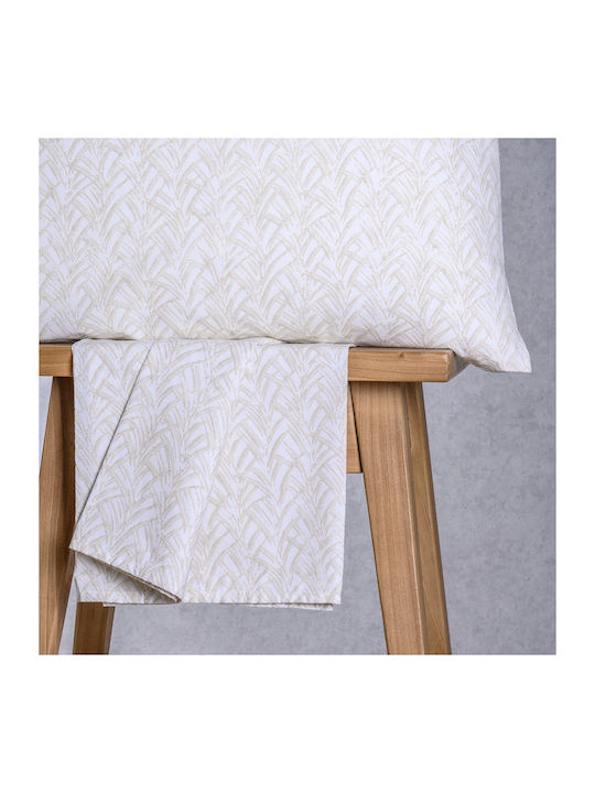 Melinen Coral Set Bed Sheet with 2 Pillowcases Super-Double with Rubber Hugger 160x200+32cm 3 Pieces