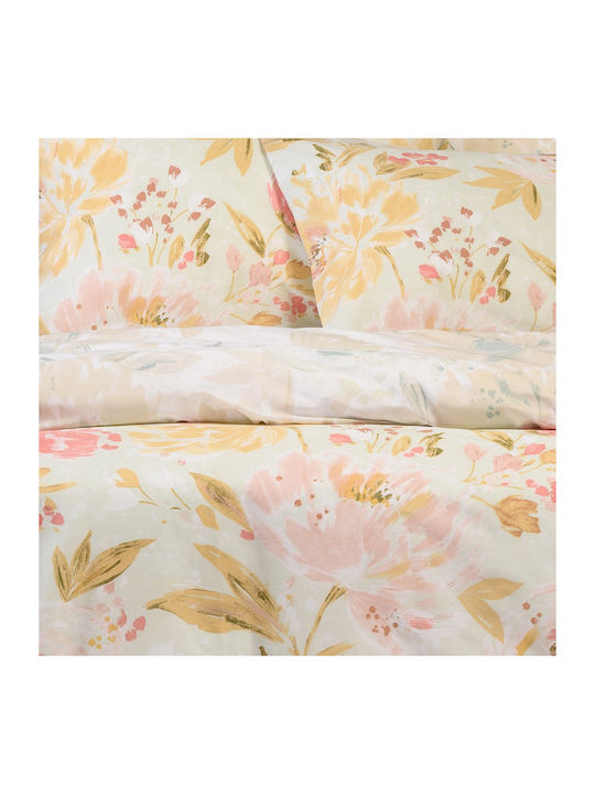 Melinen Anabelle Bettlaken King Size 260x270cm Türkis (4 Stück)