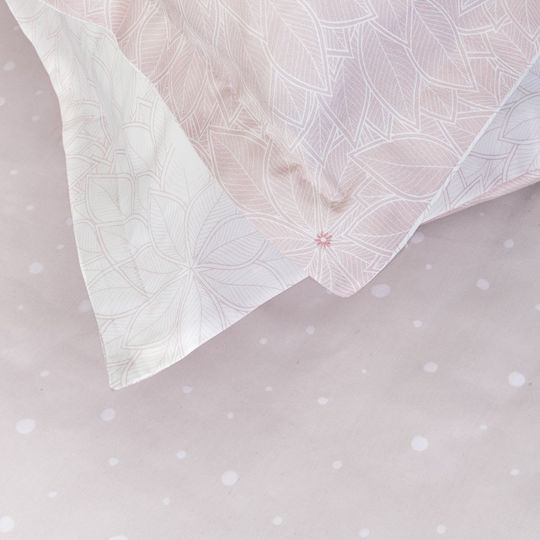 Nima Pose Double Bed Sheets Set 240x270cm Pink (4pcs)