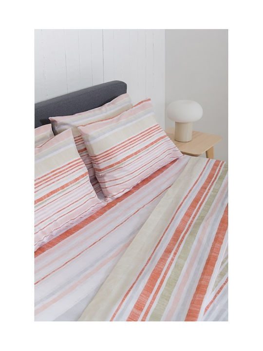 Viokarpet Bed Sheet Naf Naf Summit 151 Vinson Red Set Super-Double Rubber Hugger