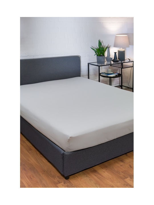 Biokarpet Σεντόνι Naf Naf Hue Grey-violet-μονό 100x200cm +35cm