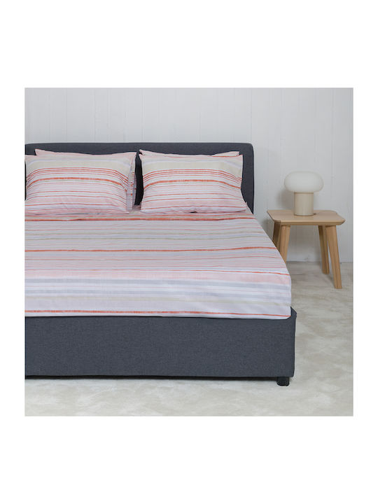 Viokarpet Bed Sheet Naf Naf Summit 151 Vinson Red Set Super-Double Rubber Hugger