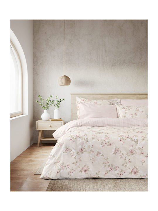 Nima Evelyn Bed Sheets Set King Size 270x280cm Pink (4 Pieces)