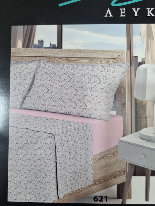 Homestyle Σεντόνι Υπέρδιπλο με Λάστιχο 160x200+33εκ. Ροζ