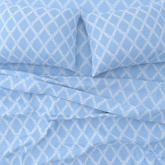 Astron Italy Lucia Σετ Σεντόνια Υπέρδιπλα 245x260εκ. Lucia Blue (4τμχ)