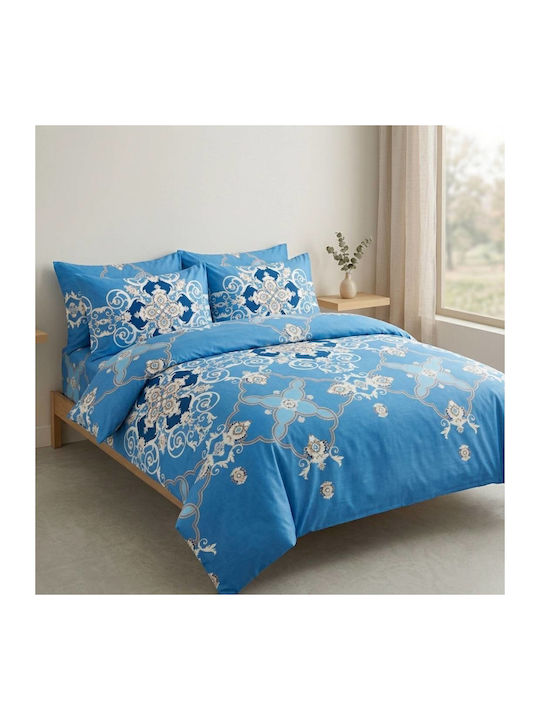 Olia Home Σετ Σεντόνια Υπέρδιπλα 220x240εκ. Πολύχρωμο (4τμχ)
