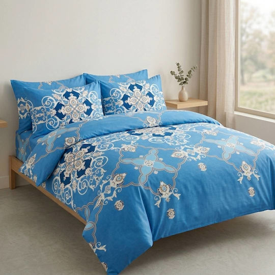 Olia Home Σετ Σεντόνια Υπέρδιπλα 220x240εκ. Πολύχρωμο (4τμχ)