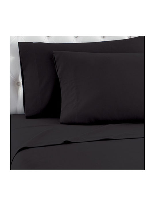 TnS Sheet for Single Bed 160x250cm. Black