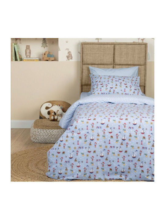 Sunshine Feelings Single Bed Sheets Set 165x270cm Light Blue 3 Pieces