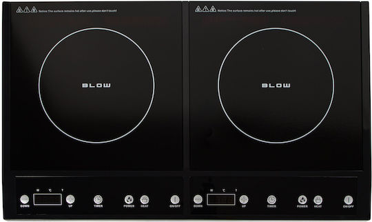 Blow Kochplatte Induktion Doppel Schwarz