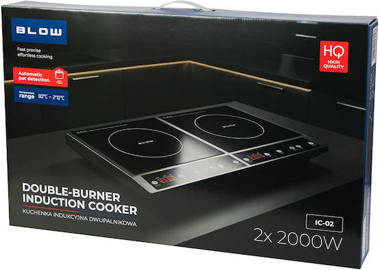 Blow Kochplatte Induktion Doppel Schwarz