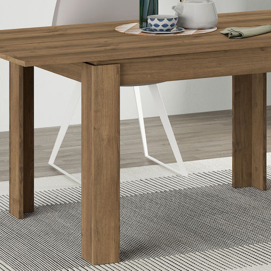 Tolmen Extendable Wooden Dining Room Table Light Walnut 120(+50)x80x75cm