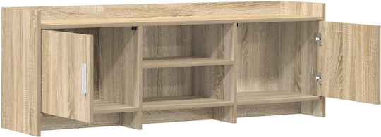 Шкаф За Телевизор От Метал И Дърво Сонома Дъб 130x33x47cm
