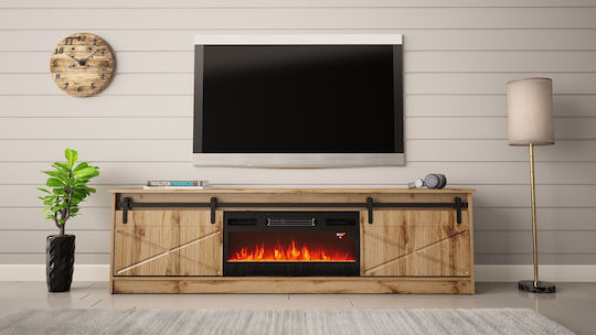 Έπιπλο TV Γωνιακό Επιδαπέδιο με Φωτισμό Led Oak Wotan 200x56.7x35εκ. Έπιπλο TV Γωνιακό Επιδαπέδιο με Φωτισμό Led Oak Wotan 200x56.7x35εκ.