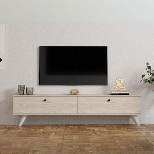 TV-Ständer Paris Bodenstehend Travertin 160x25x35cm