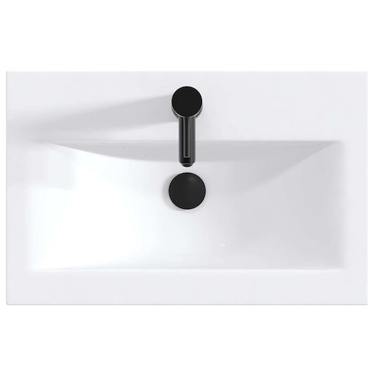 vidaXL Πάγκος με Νιπτήρα Μ56xΒ37.5xΥ81cm Γκρι Σκυροδέματος