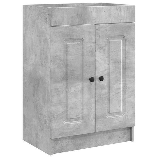 vidaXL Vanity Unit with Washbasin M56xW37.5xH81cm Concrete Grey
