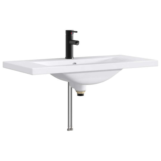 vidaXL Counter with Washbasin W78.5xD37.5xH81cm White