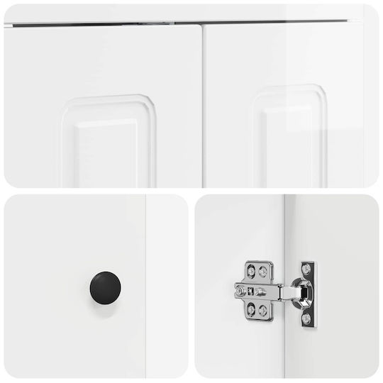 vidaXL Плот С Мивка М56xШ37.5xВ81см Бял