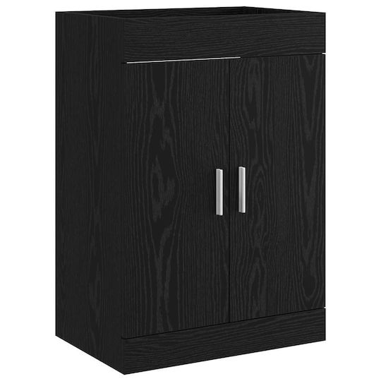 vidaXL Pangă Cu Lavoar M81xL40xÎ84.5cm Stejar Negru