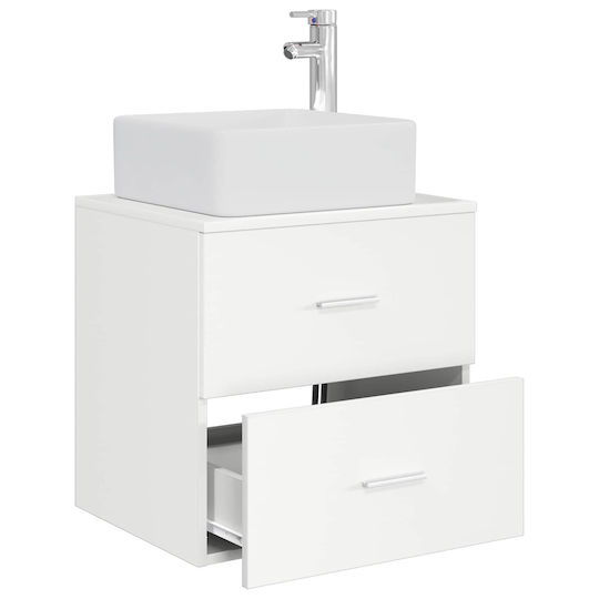 vidaXL Плот Без Мивка М53xД34.5xВ63cm Бял