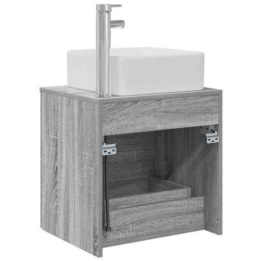 vidaXL Vanity Unit Without Basin M49.5xW41xH63cm Grey Sonoma