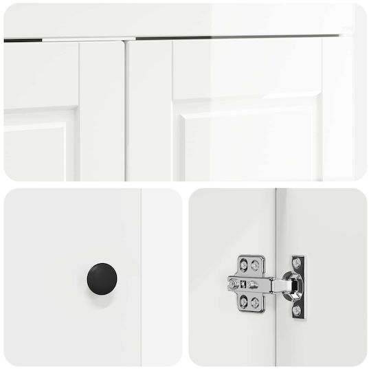 vidaXL Panglică Fără Lavoar M56xA37.5xÎ81cm Alb